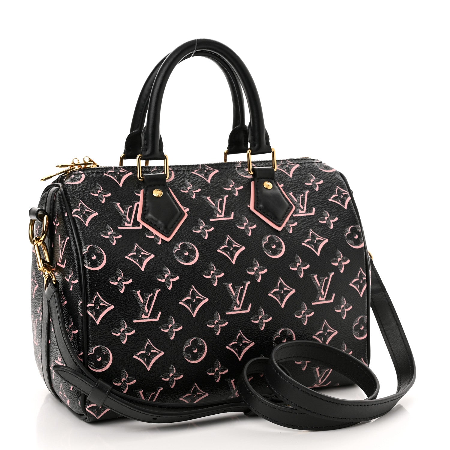 Louis Vuitton Monogram Fall for You Speedy Bandouliere 25 Black 3 of 9
