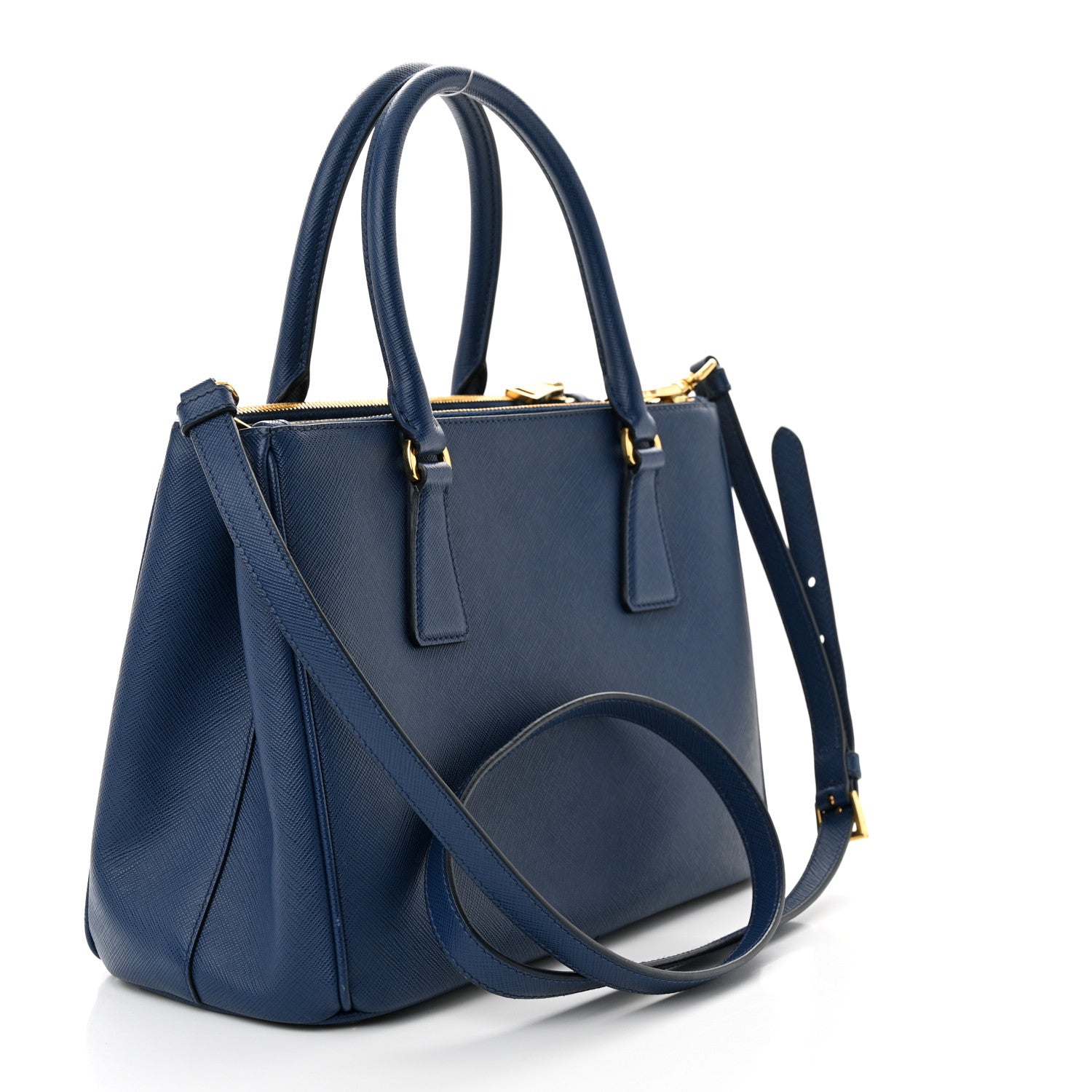 Prada Saffiano Lux Small Galleria Double Zip Tote Bluette 3 of 14