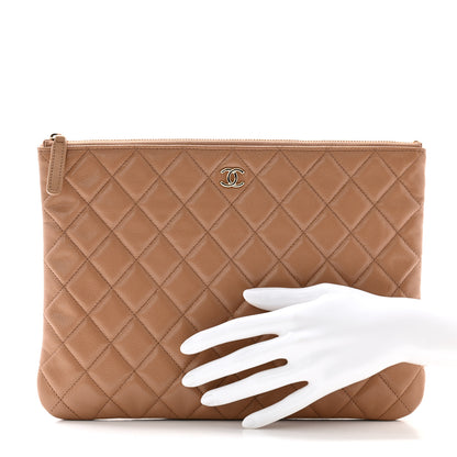 Chanel Caviar Quilted Medium Cosmetic Case Beige 2 of 8
