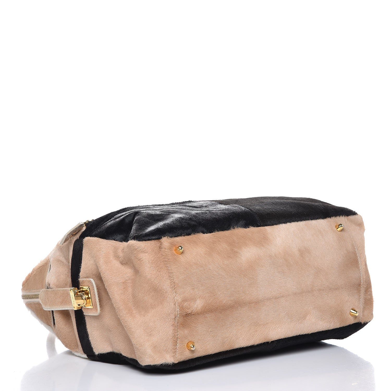 Fendi Calf Hair Patchwork Tote Multicolor 4 of 8