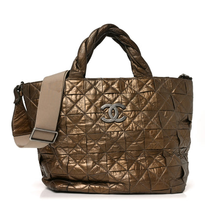 Chanel Metallic Aged Calfskin Quilted Origami Tote Bronze 1 of 11