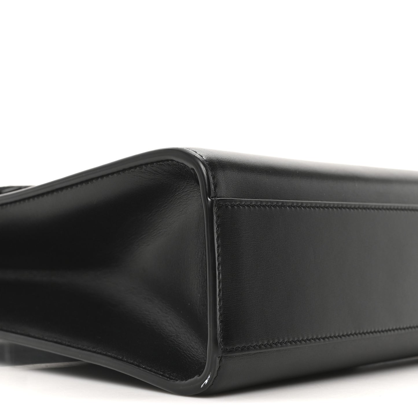 Smooth Calfskin Manhattan Shoulder Bag Black