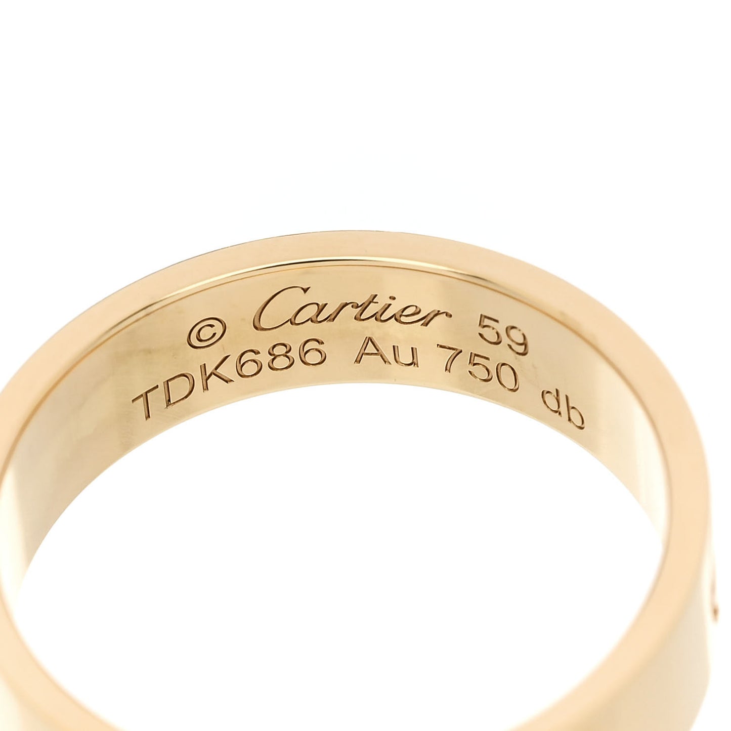 18K Yellow Gold 5.5mm LOVE Ring 59 8.75