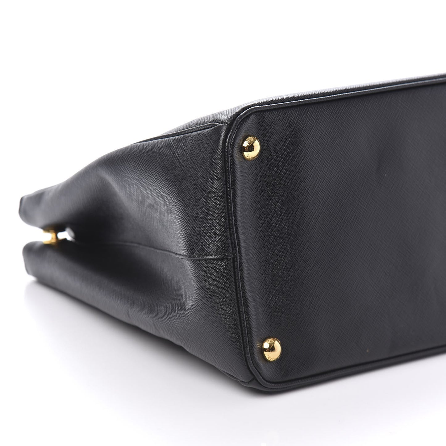 Saffiano Large Galleria Double Zip Tote Black