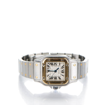 Cartier Stainless Steel 18K Yellow Gold 24mm Santos De Cartier Galbee Automatic Watch 3 of 8