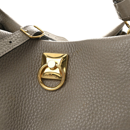 Mulberry Heavy Grain Small Iris Tote Powder Grey Dark Clay 7 of 9