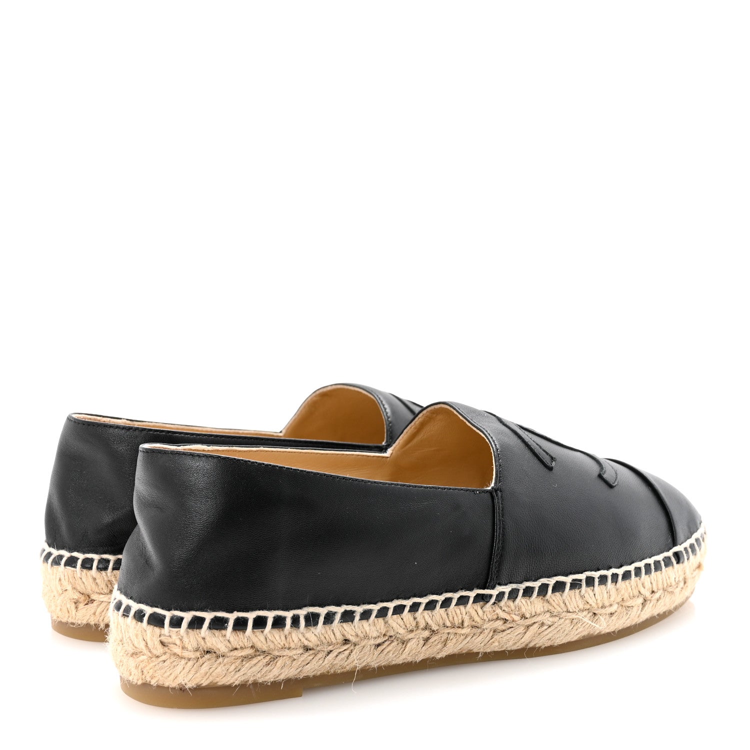 Chanel Lambskin CC Espadrilles 39 Black 5 of 9