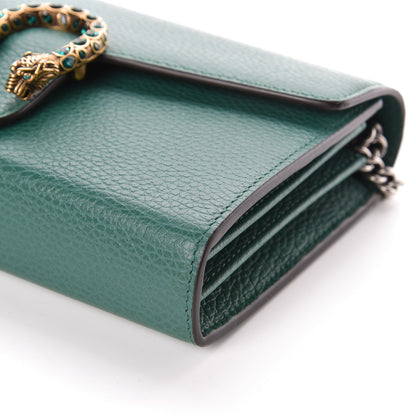 Gucci Calfskin Mini Dionysus Chain Wallet Emerald 9 of 9