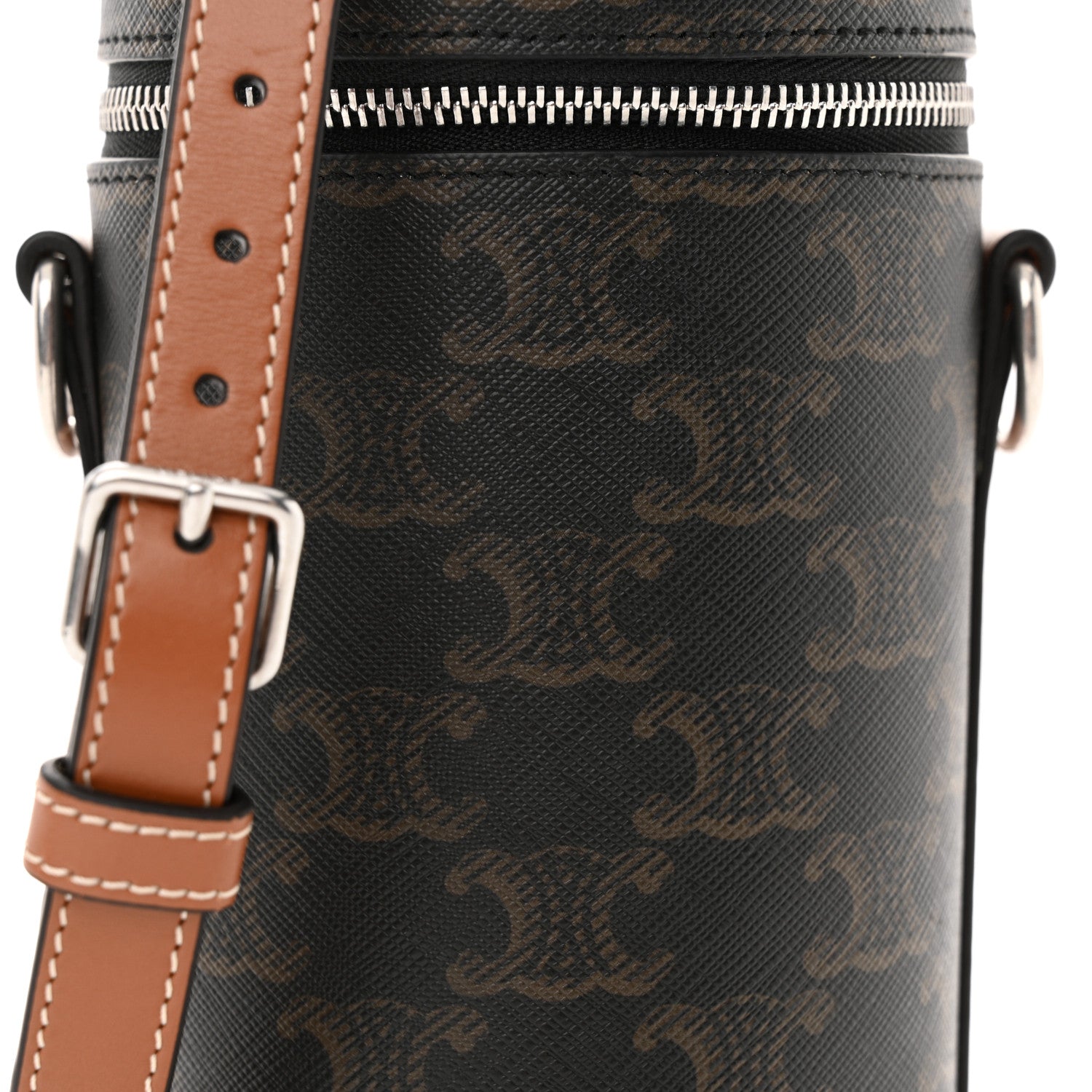 Celine Triomphe Canvas Vertical Cylinder Bag Tan 8 of 10
