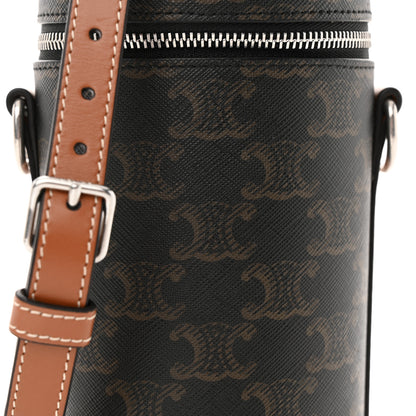 Celine Triomphe Canvas Vertical Cylinder Bag Tan 8 of 10