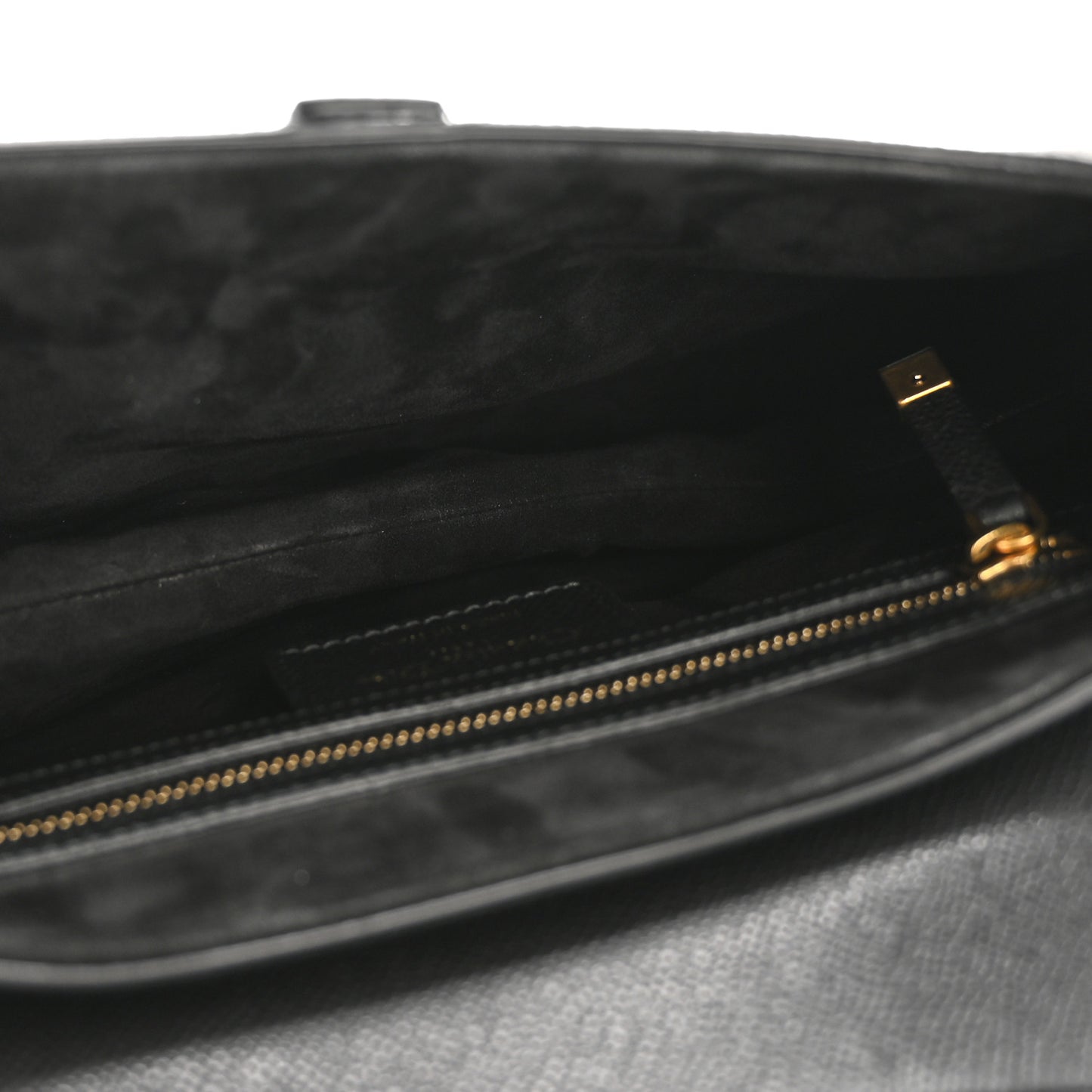 Grained Calfskin Saddle Bag Black