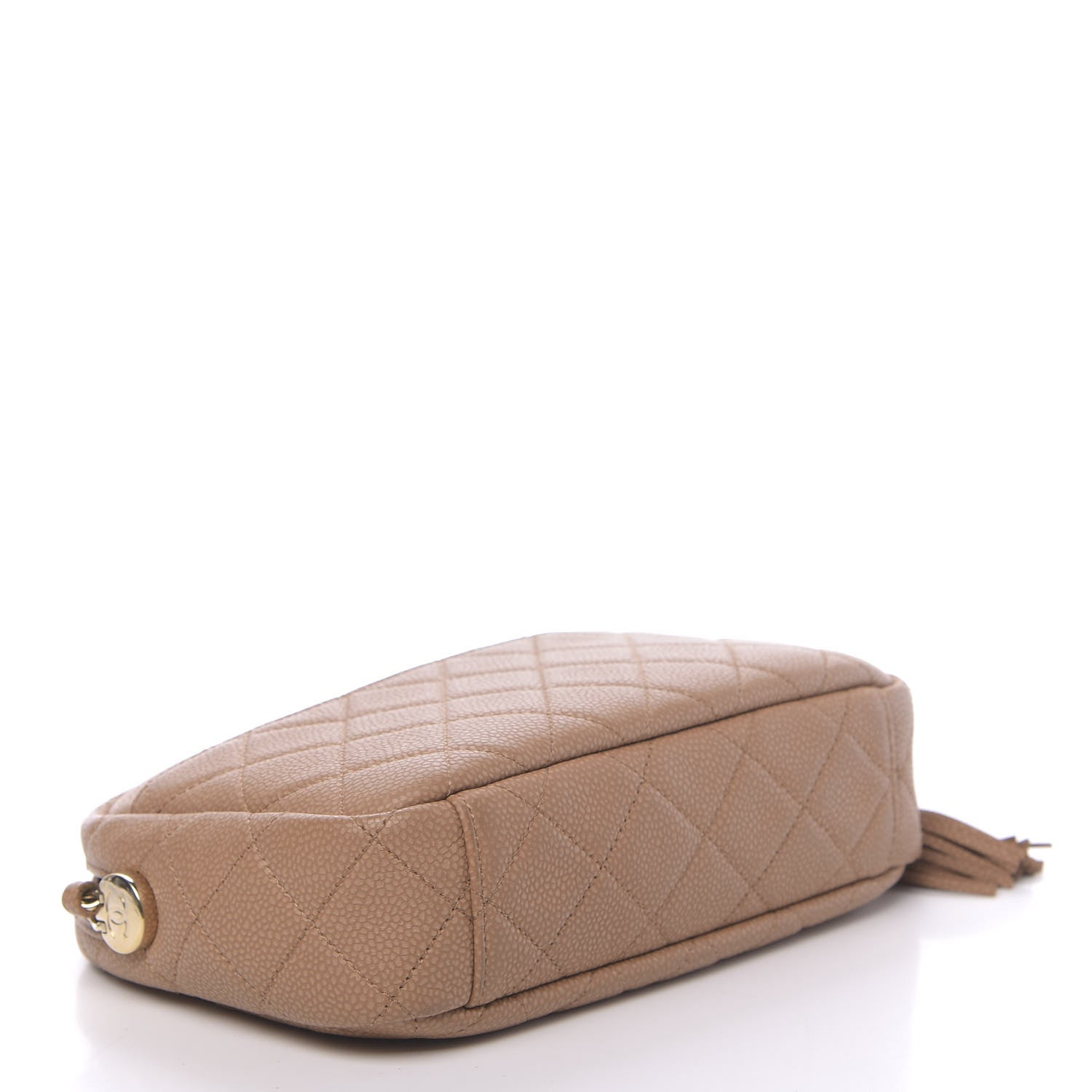 Chanel Iridescent Caviar Quilted Coco Tassel Camera Case Beige 4 of 10
