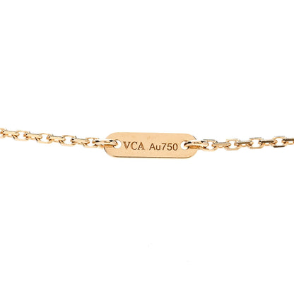 Van Cleef & Arpels 18K Yellow Gold Mother of Pearl Sweet Alhambra Butterfly Pendant Necklace 4 of 6