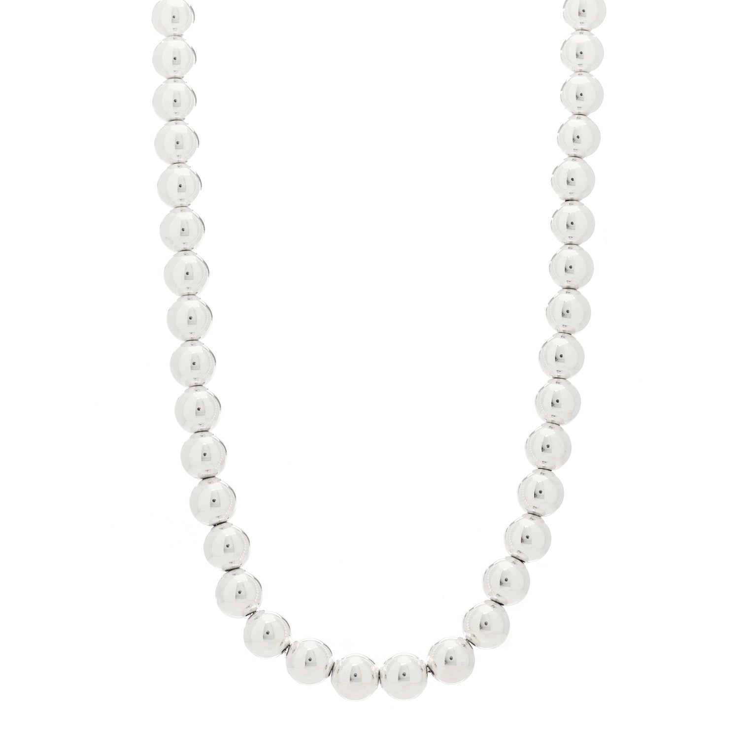 Tiffany Sterling Silver 10mm Hardwear Ball Necklace 24.5" 1 of 6