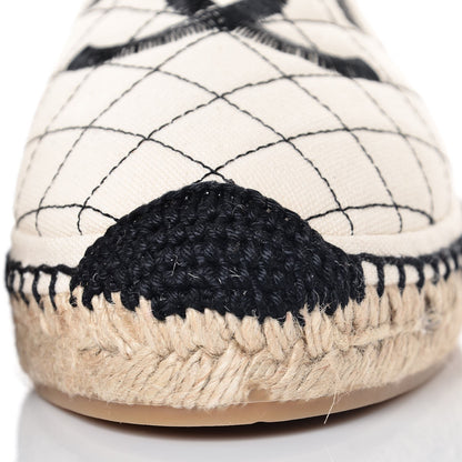 Chanel Fabric Biarritz CC Espadrilles 40 Beige Black 11 of 12