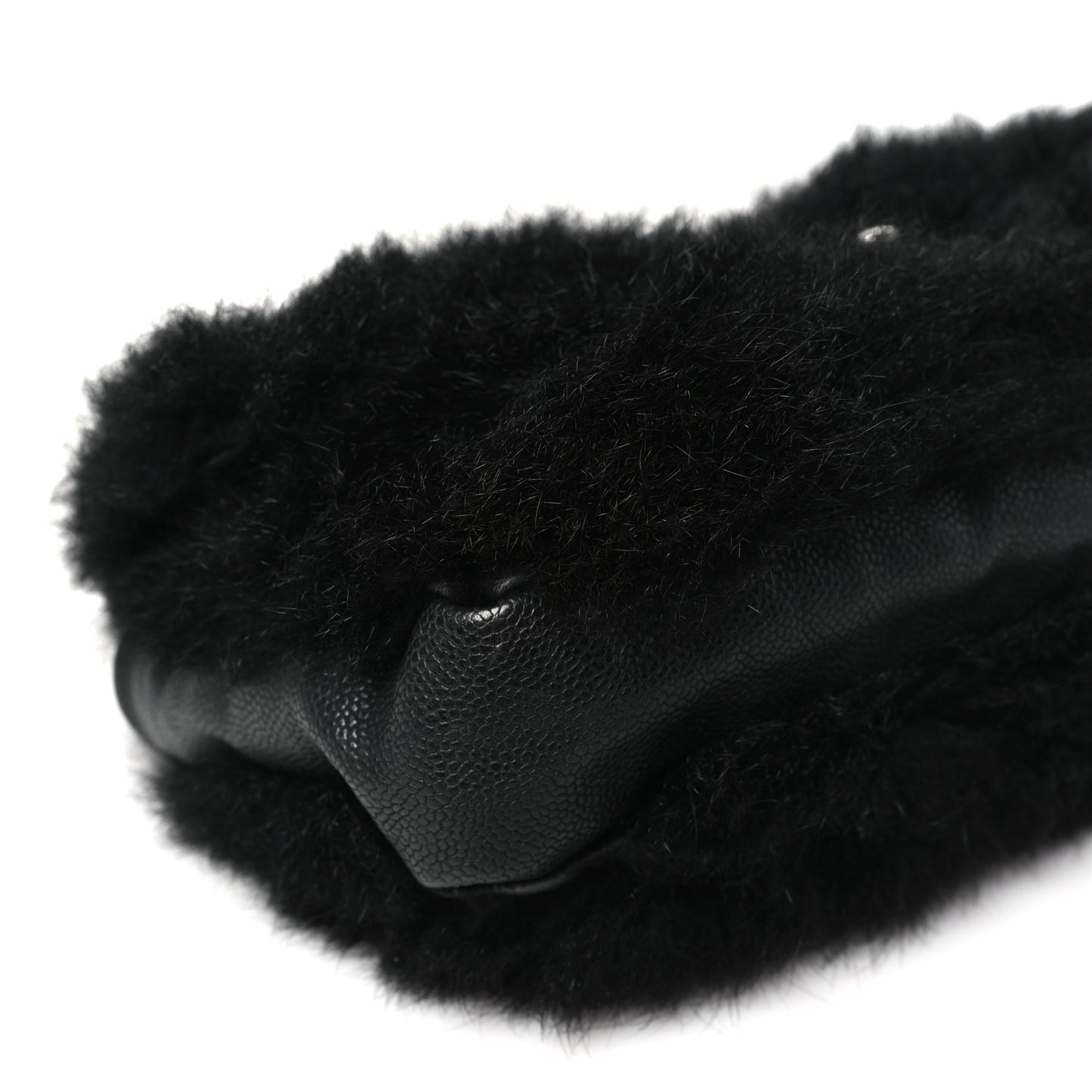 Fur Caviar Flap Black