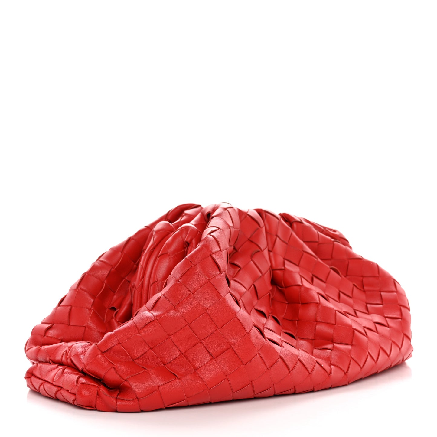 Nappa Maxi Intrecciato The Pouch Oversized Clutch Bright Red