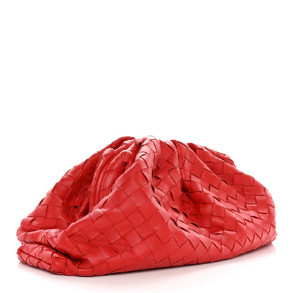 Bottega Veneta Nappa Maxi Intrecciato The Pouch Oversized Clutch Bright Red 3 of 10