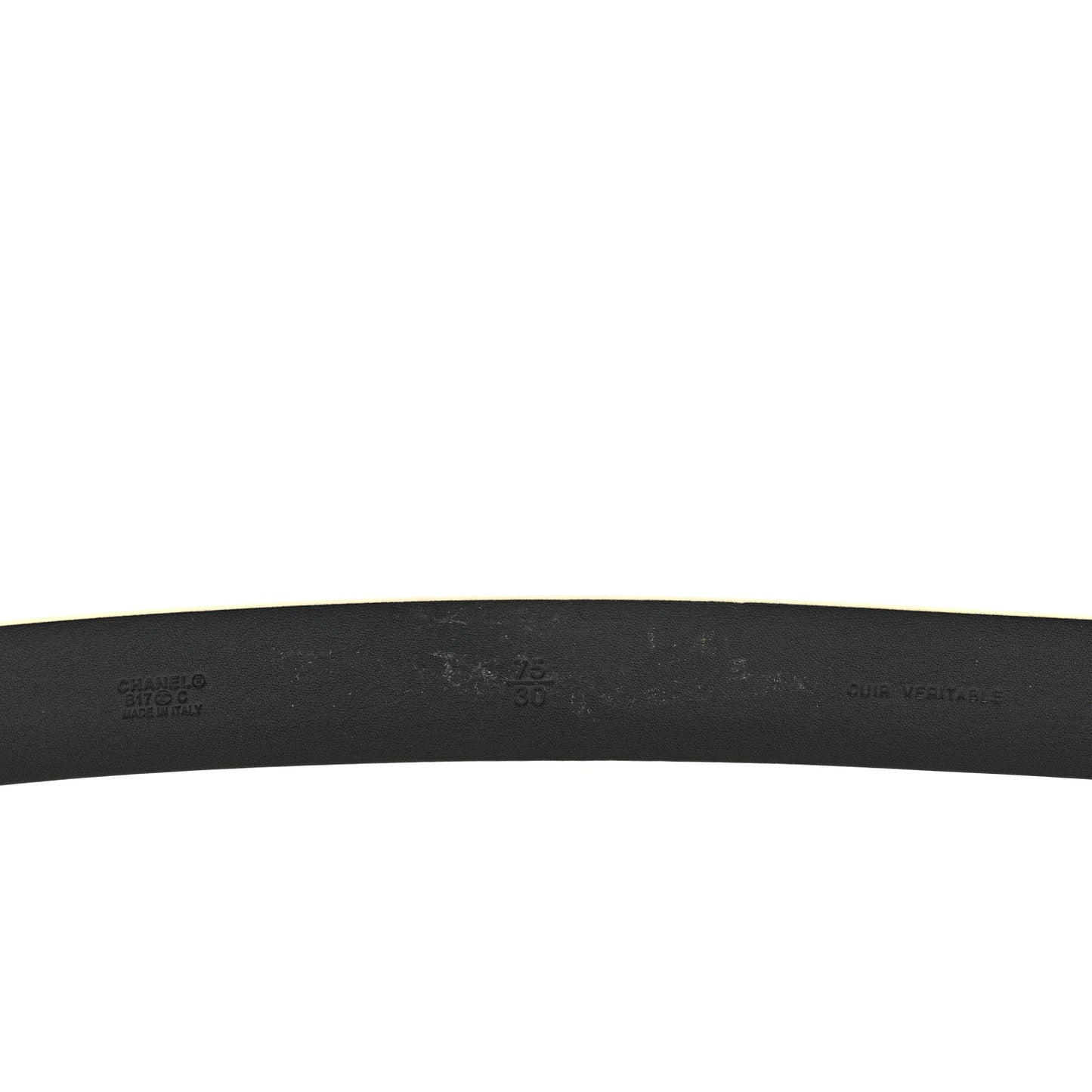 Metallic Calfskin Logo Belt 75 30 Gold