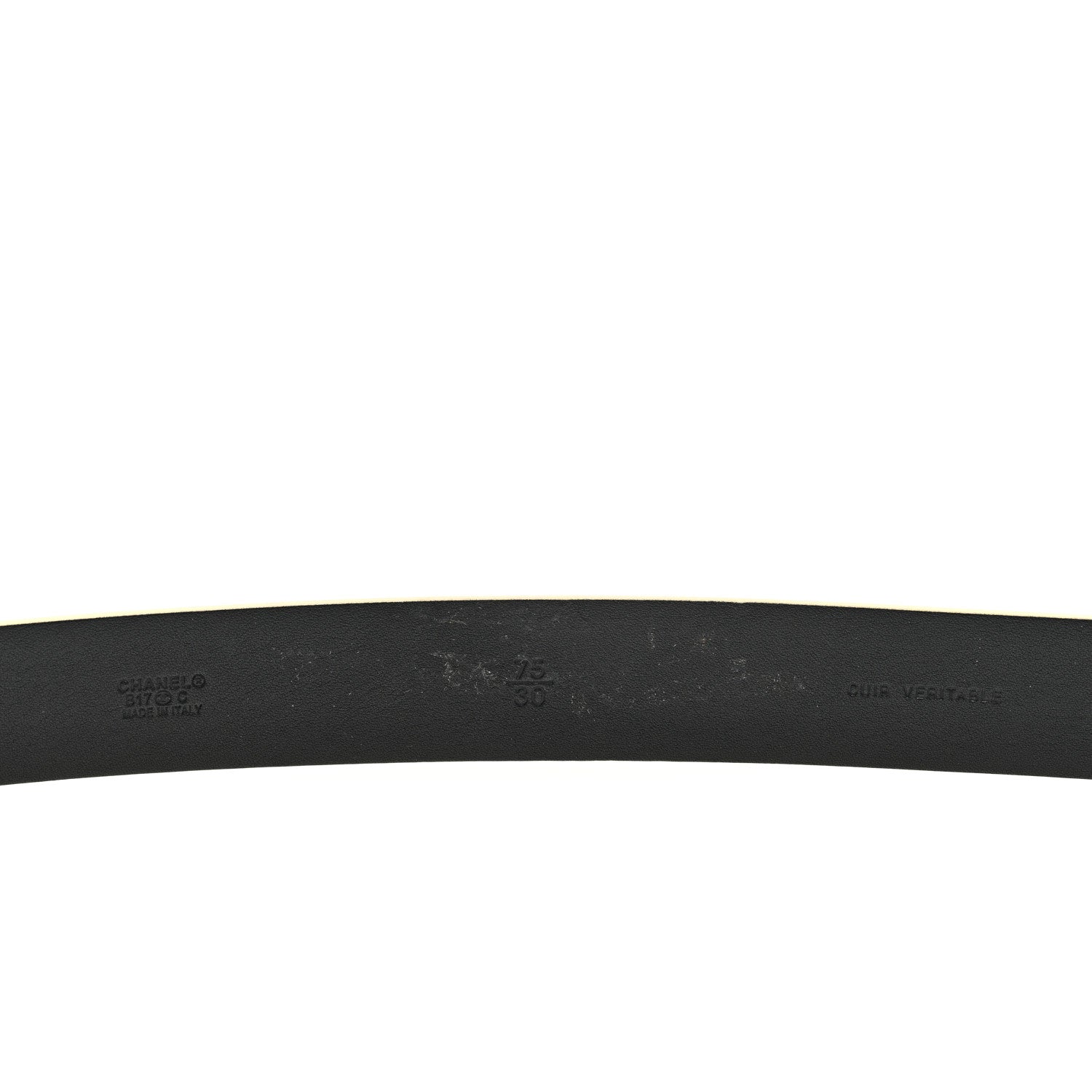 Chanel Metallic Calfskin Logo Belt 75 30 Gold 4 of 4