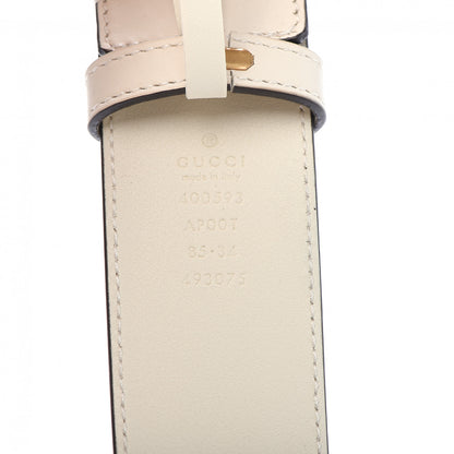 Gucci Calfskin Double G 40mm Belt 85 34 Mystic White 5 of 6