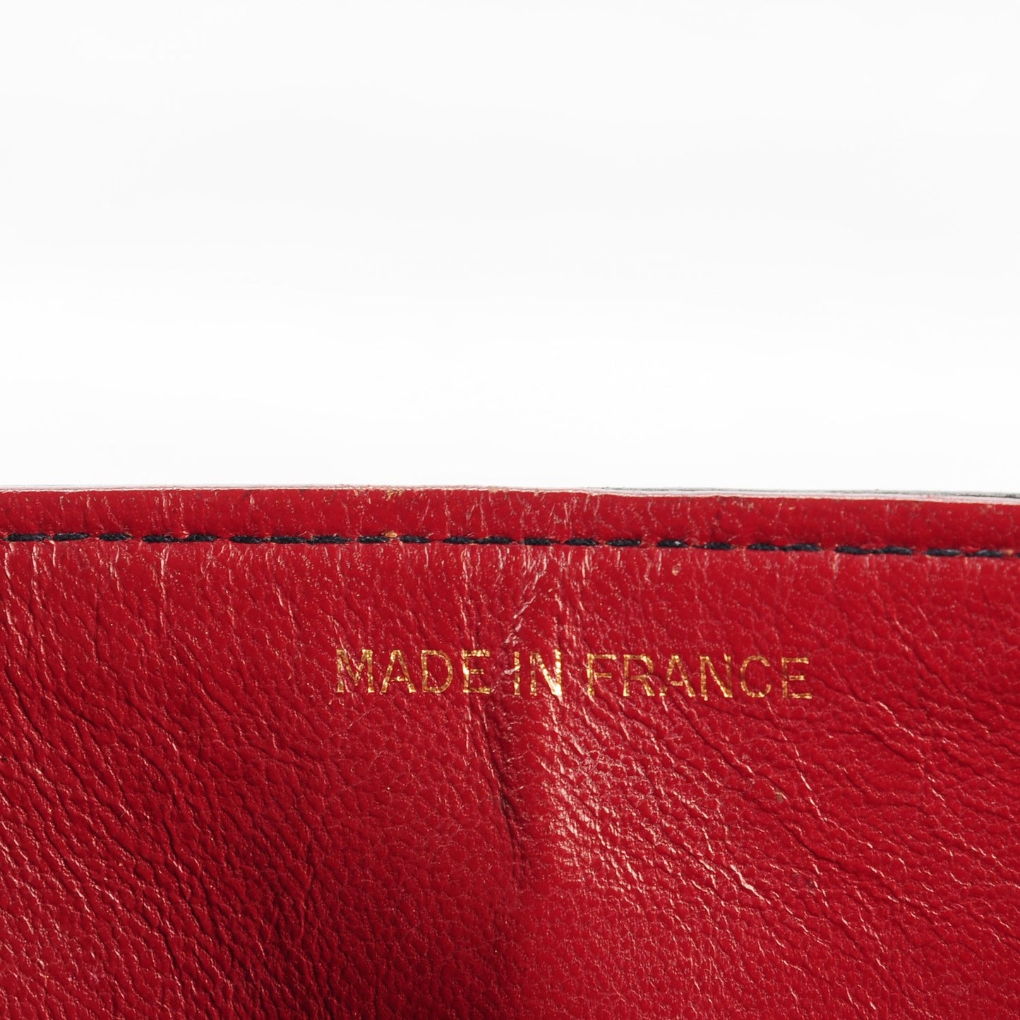 Lambskin Quilted Medium Double Flap Navy