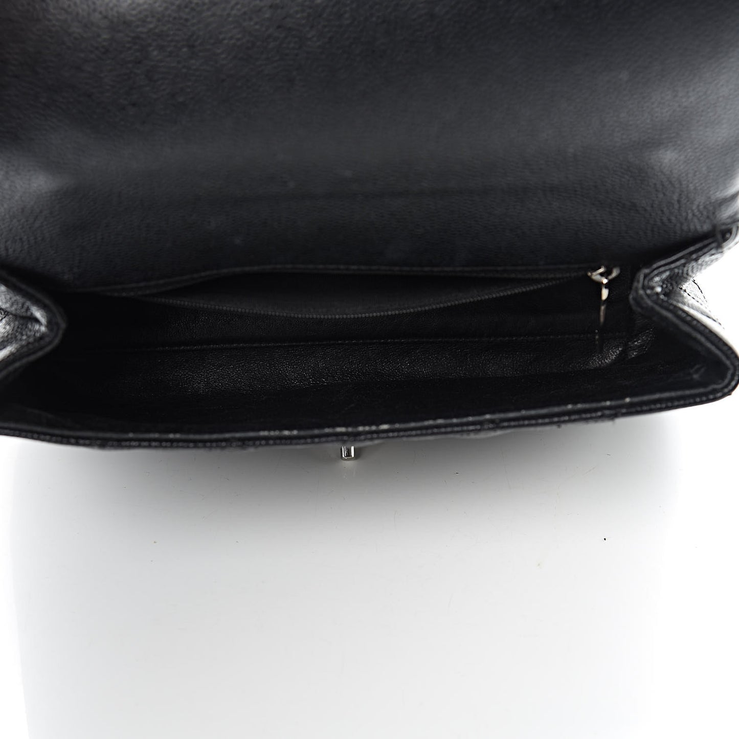 Caviar Quilted Medium Kelly Flap Bag Black
