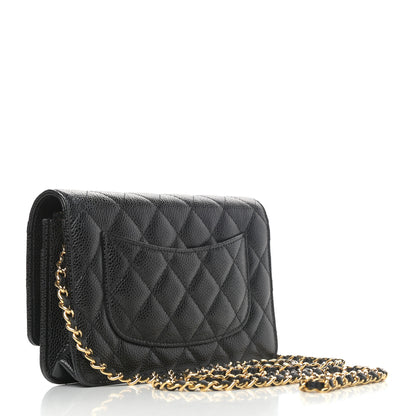 Chanel Caviar Quilted Wallet On Chain WOC Black 3 of 11