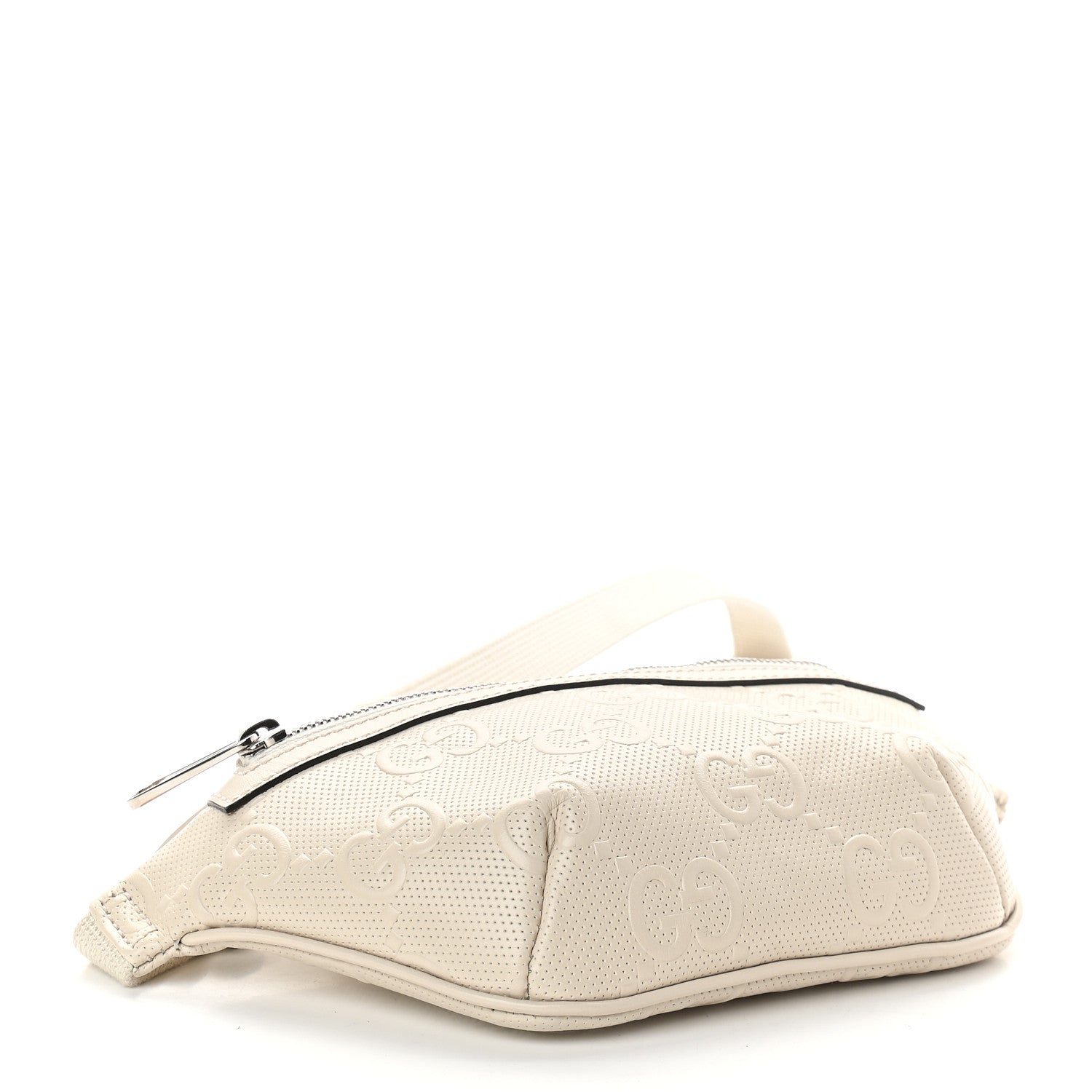 Gucci Calfskin GG Tennis Embossed Belt Bag Mystic White 3 of 8