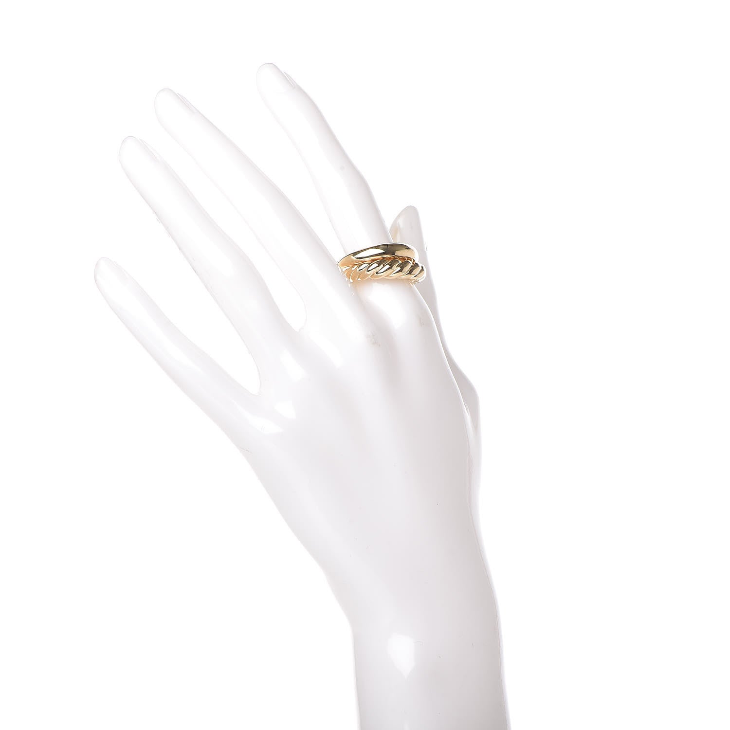 David Yurman 18K Yellow Gold Pure Form Stack Ring 54 7 2 of 13
