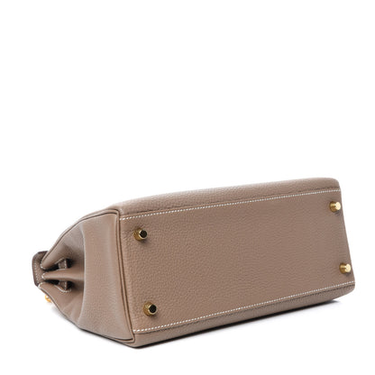 Hermes Togo Kelly Retourne 28 Etoupe 4 of 10