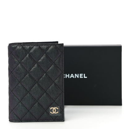 Chanel Iridescent Caviar Quilted Passport Holder Black 11 of 11