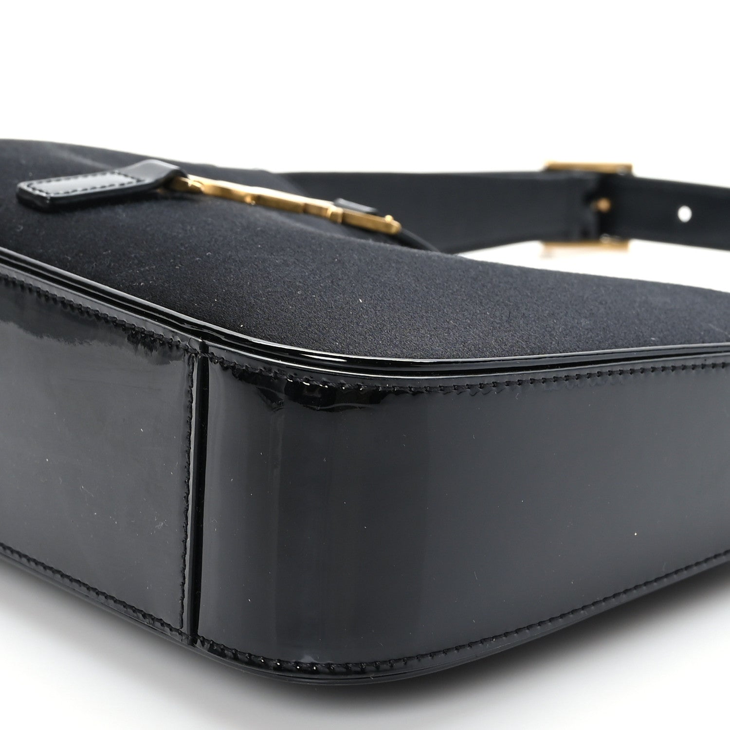 Saint Laurent Silk Satin Calfskin Le 5 A 7 Hobo Black 9 of 9