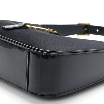 Saint Laurent Silk Satin Calfskin Le 5 A 7 Hobo Black 9 of 9