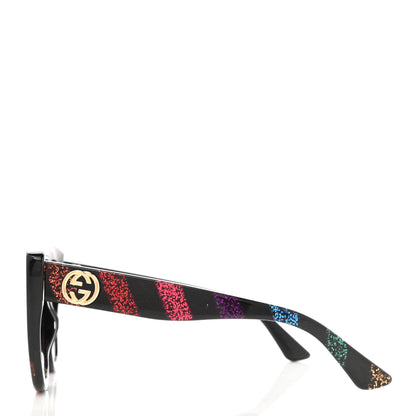 Gucci Acetate Glitter Sunglasses GG0327S Black 3 of 8