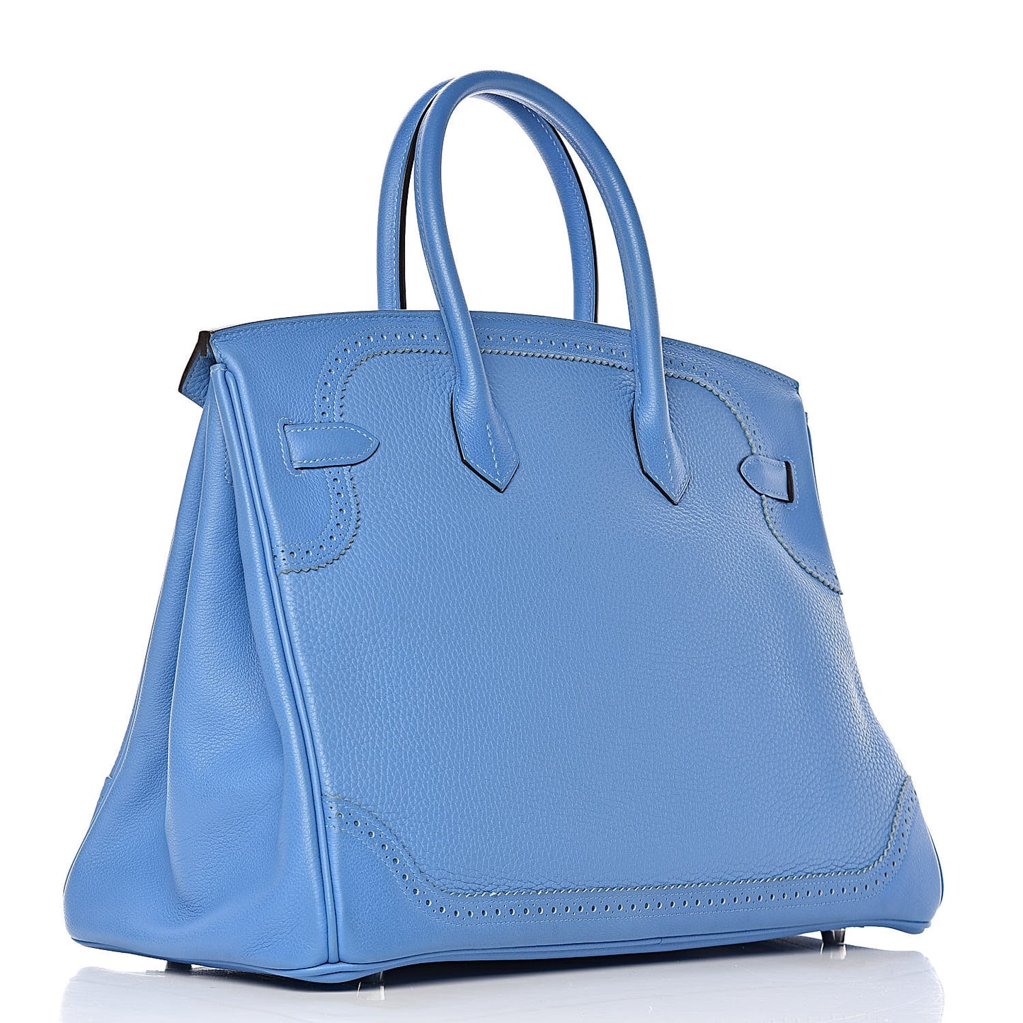 Taurillon Clemence Swift Ghillies Birkin 35 Bleu Paradise