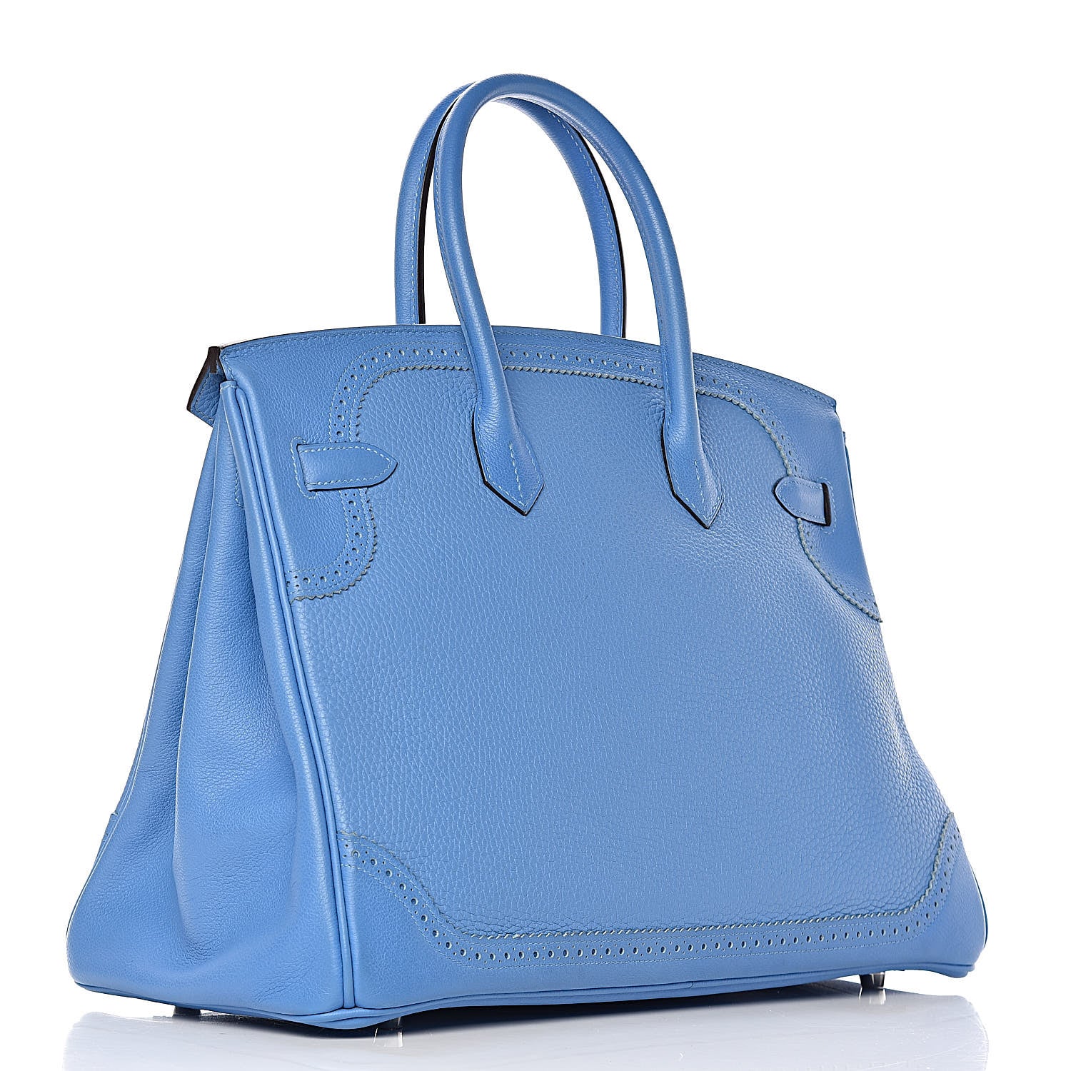 Hermes Taurillon Clemence Swift Ghillies Birkin 35 Bleu Paradise 3 of 10