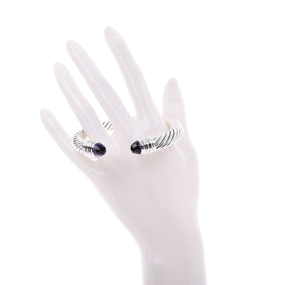 David Yurman Sterling Silver Amethyst 10mm Cable Classics Bracelet 2 of 4