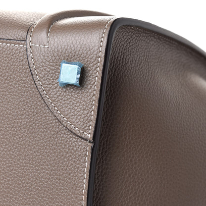 Celine Drummed Calfskin Mini Luggage Souris 10 of 12