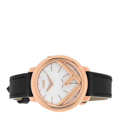 Fendi Stainless Steel Calfskin 28mm Run Away Quartz Watch Black 2 of 5