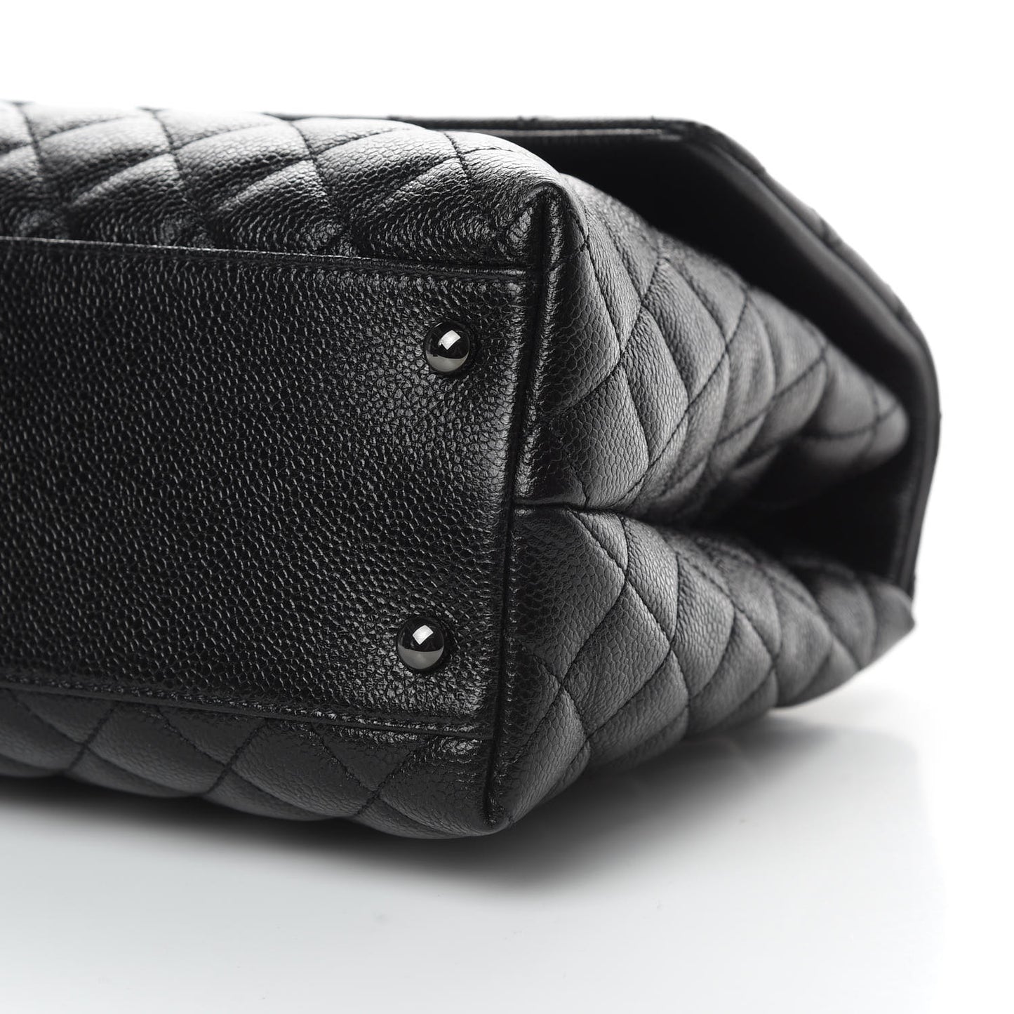 Caviar Quilted Medium Coco Handle Flap So Black