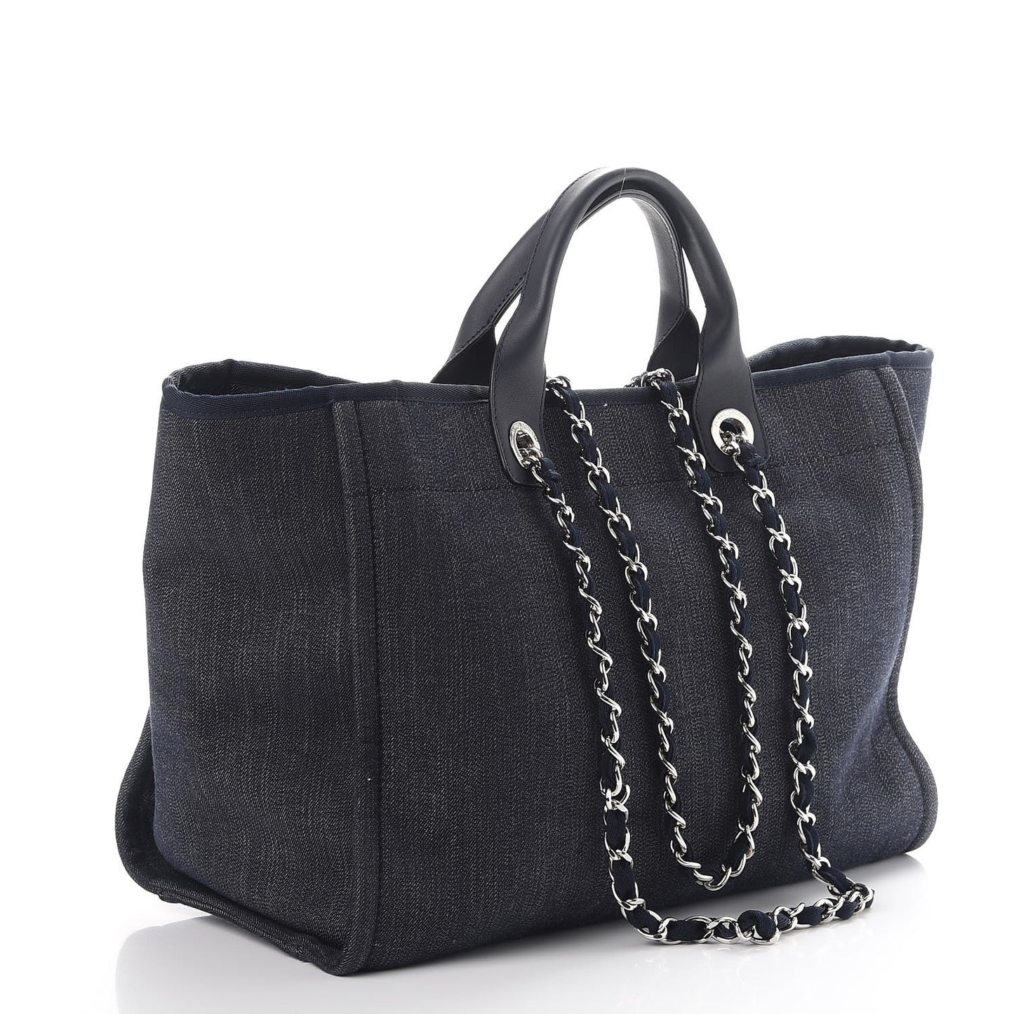 Denim Large Deauville Tote Dark Blue