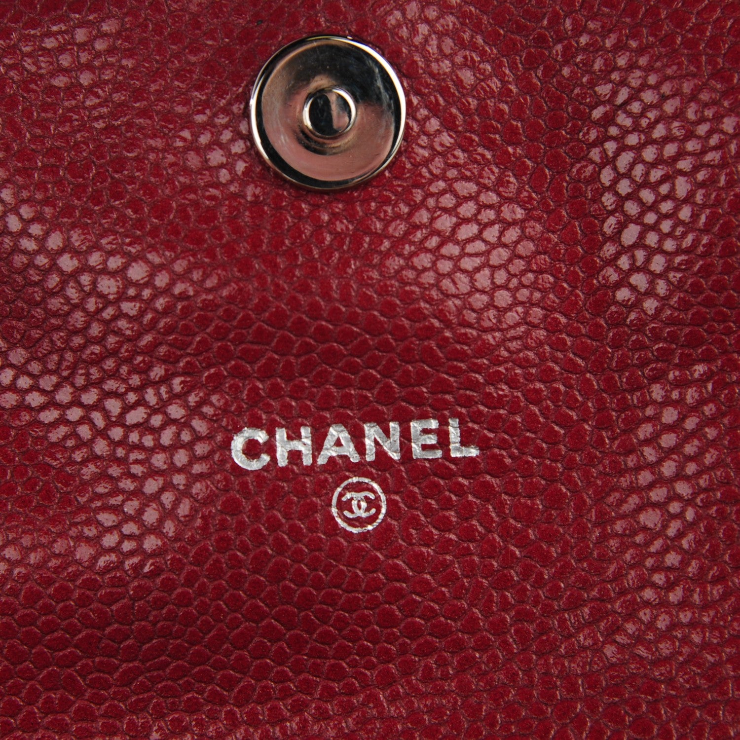 Chanel Caviar Half Moon Wallet On Chain WOC Dark Red 5 of 8