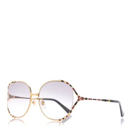 Gucci Metal Round Frame GG0595S Sunglasses Gold 1 of 8