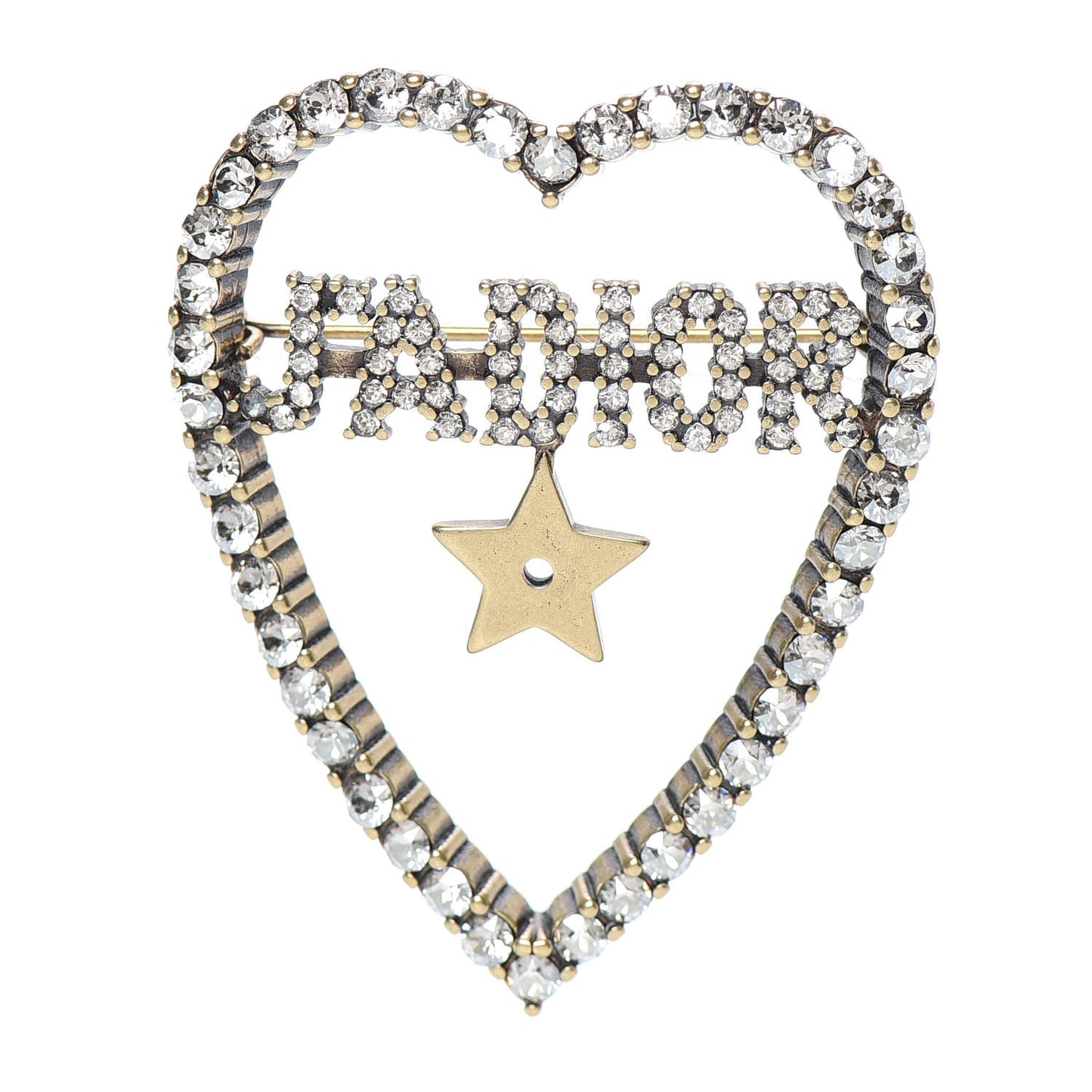 Crystal Heart J'Adior Brooch