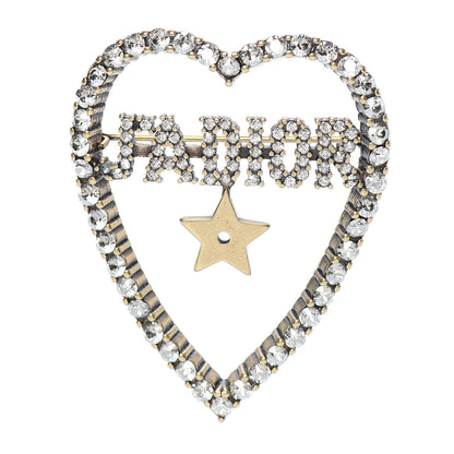 Christian Dior Crystal Heart J'Adior Brooch 1 of 4