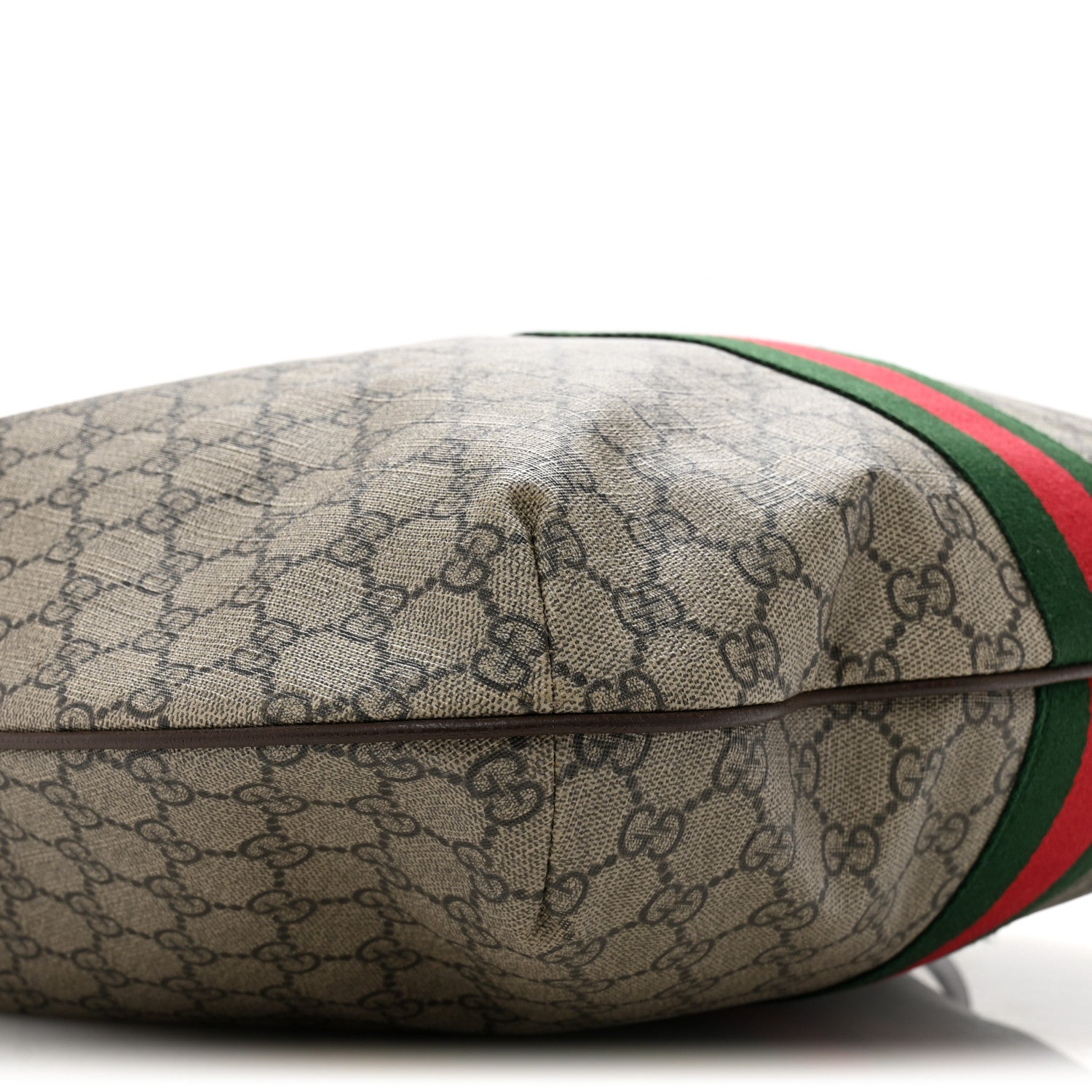 Gucci GG Supreme Monogram Web Ophidia Half Moon Hobo Brown 9 of 13
