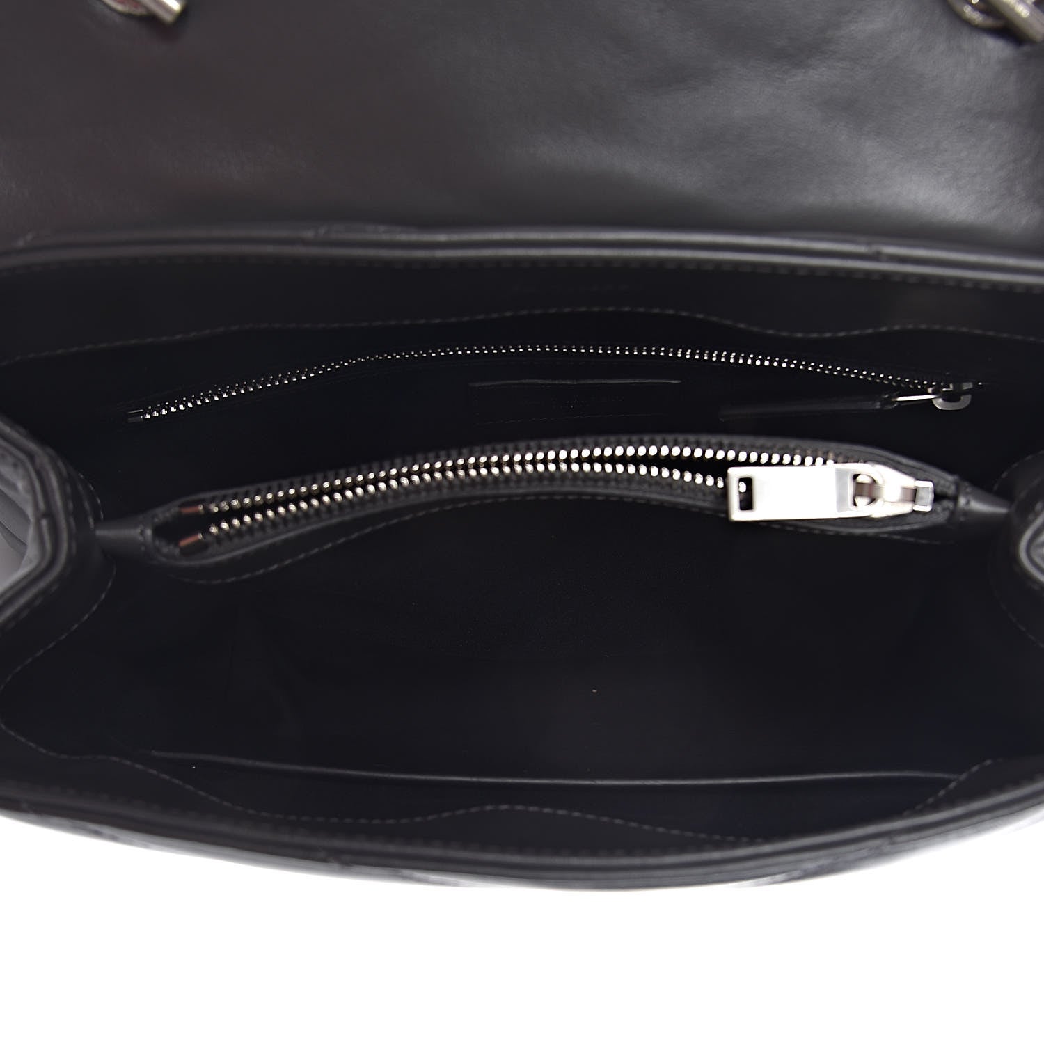 Saint Laurent Calfskin Y Quilted Monogram Medium Loulou Satchel Kaki Fonce 5 of 10