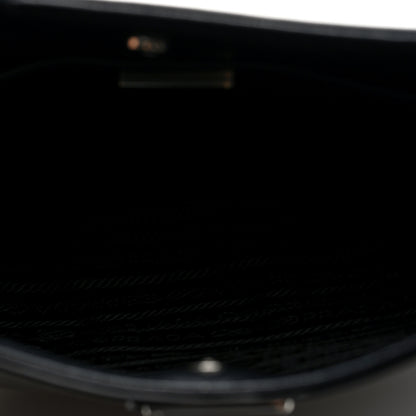 Prada Spazzolato Cleo Shoulder Bag Black 5 of 9