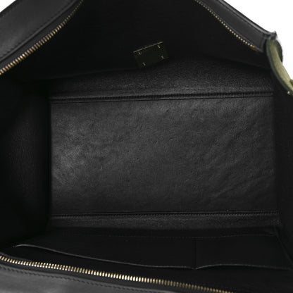 Celine Calfskin Suede Medium Tri-Color Trapeze Green 5 of 10